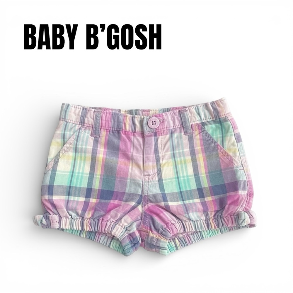 003 Baby B’Gosh Vibrant Plaid Kids Shorts